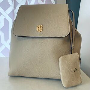NWT TOMMY HILFIGER Designer Flap Backpack Purse